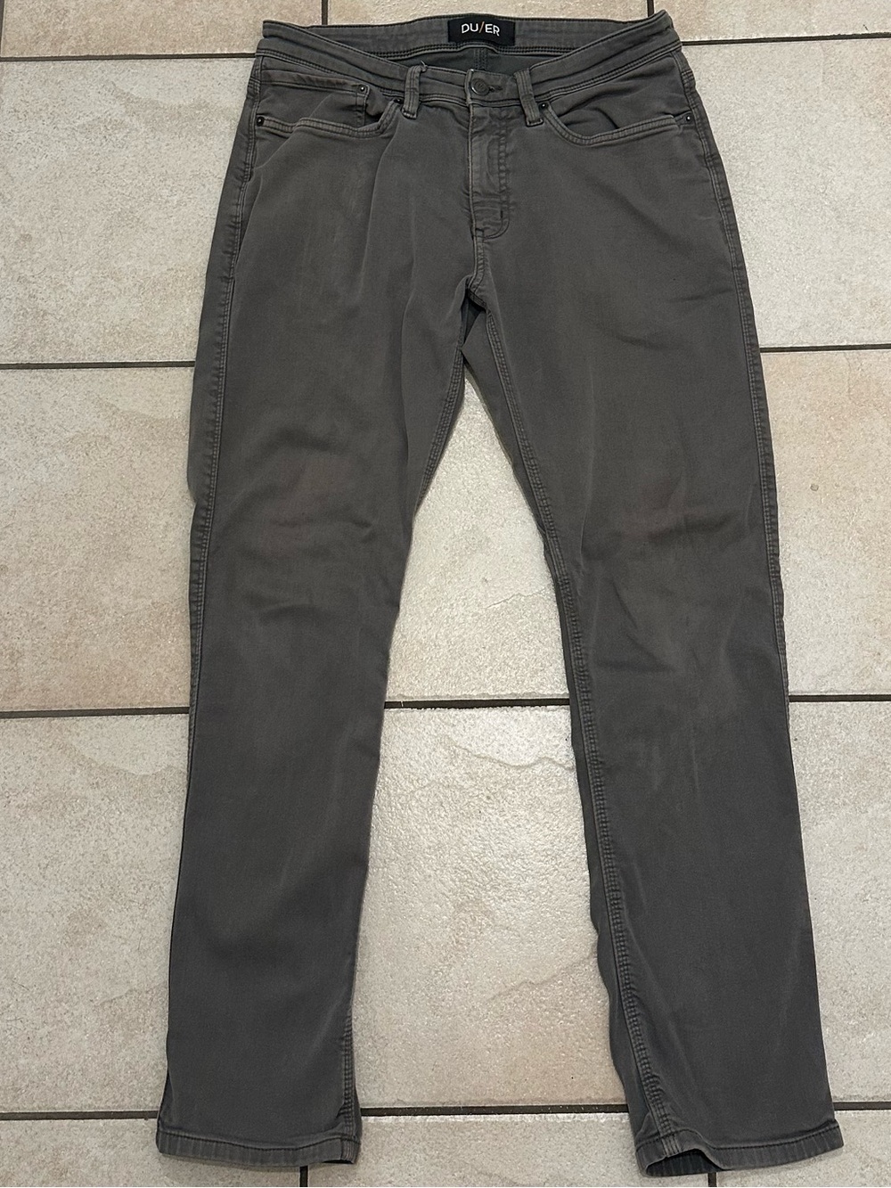 Duer n2x relaxed fit men's jeans in grey.